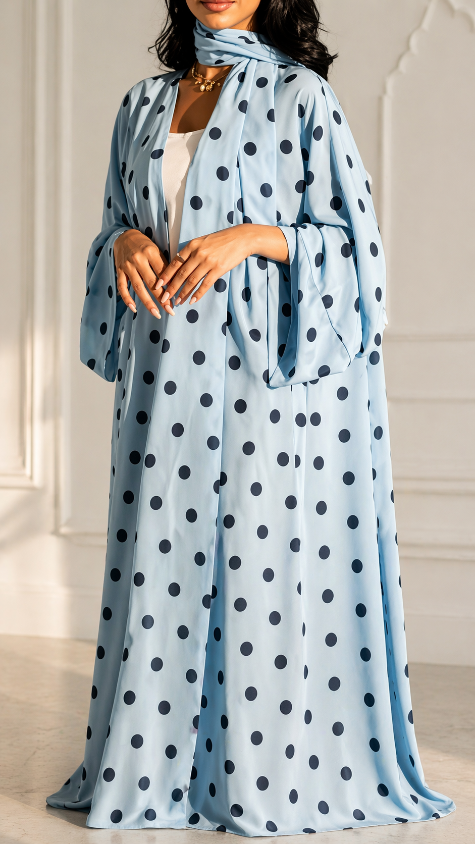 Jiddah Polka Abaya – Classic