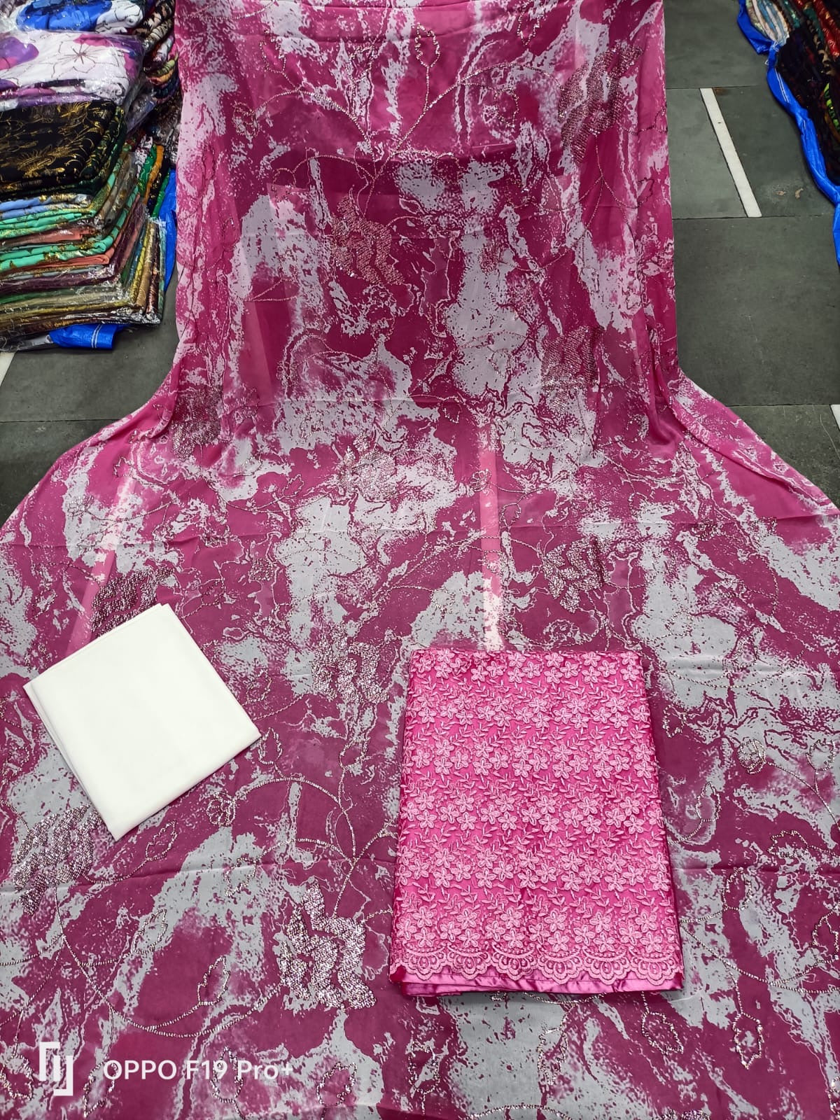 Halima Pink and white glitter Dirac