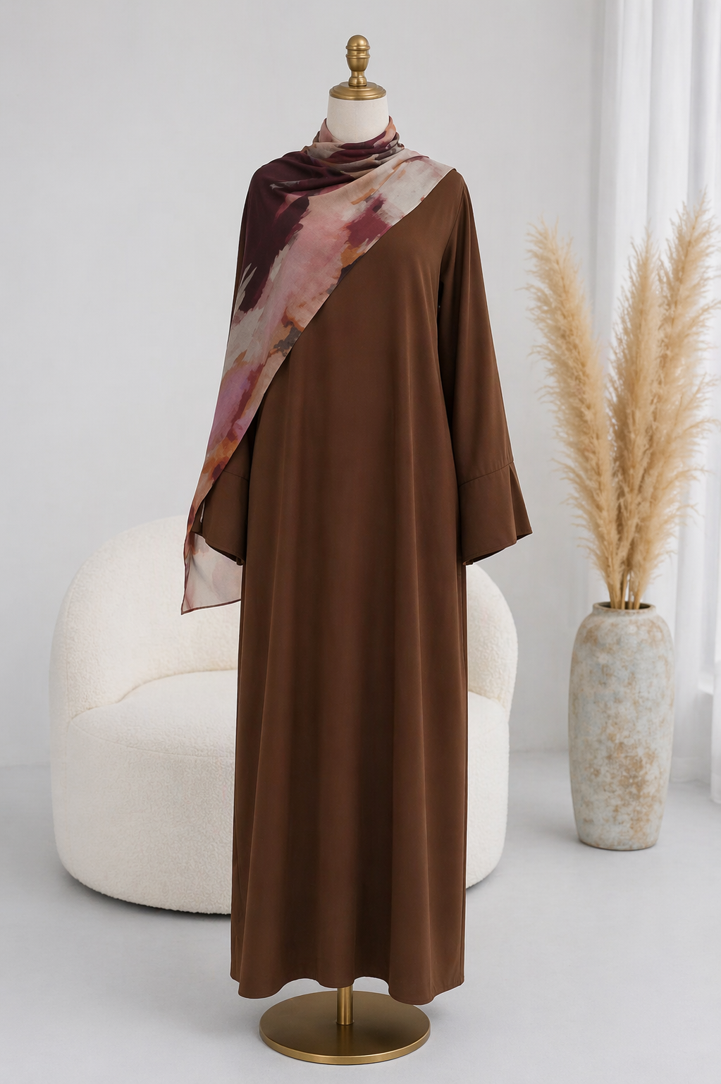 Mocha Marble Abaya Set